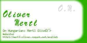 oliver mertl business card